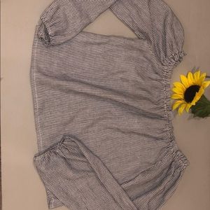 Brandy Melville striped off the shoulder top